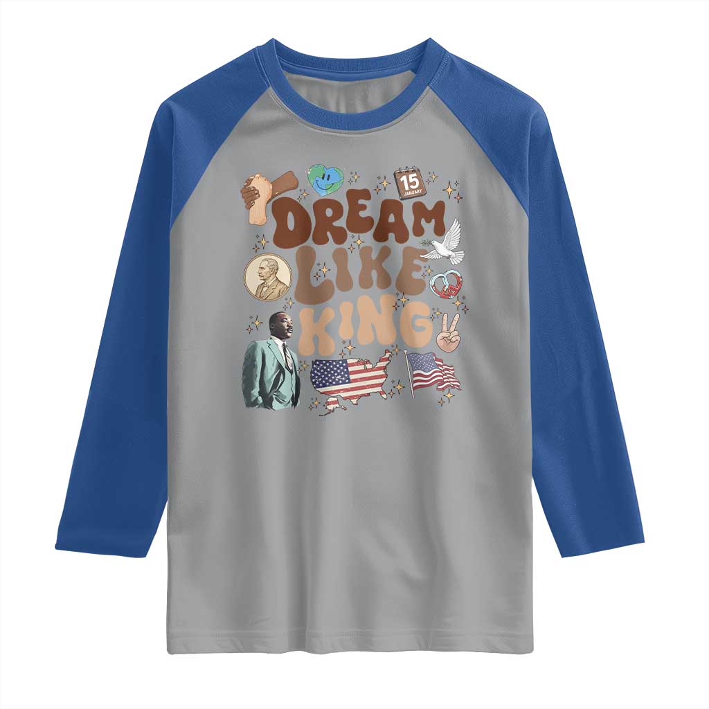 Martin Luther King Jr Raglan Shirt Black History Melanin African American - Wonder Print Shop