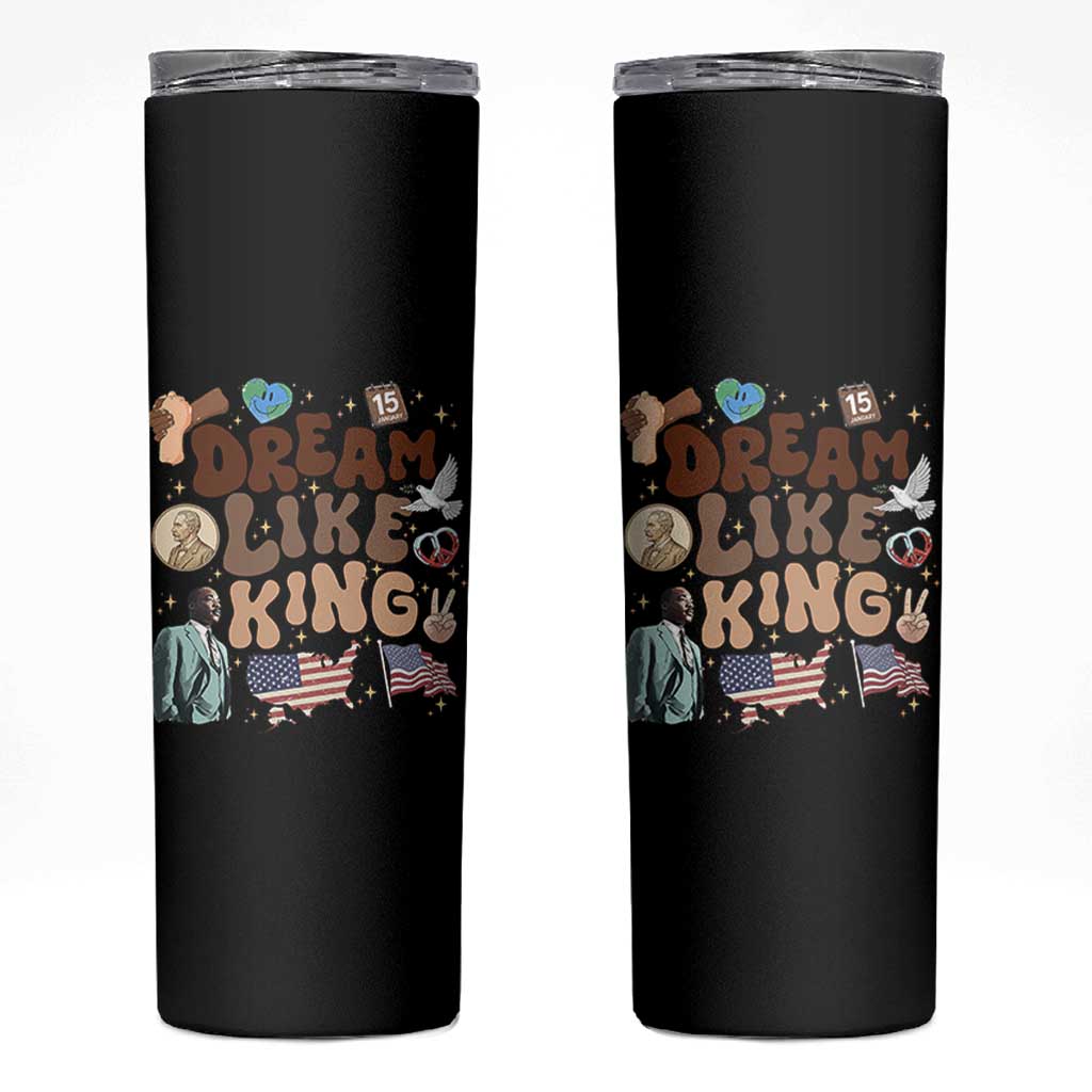 Martin Luther King Jr Skinny Tumbler Black History Melanin African American - Wonder Print Shop