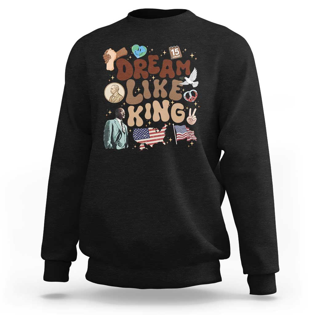 Martin Luther King Jr Sweatshirt Black History Melanin African American - Wonder Print Shop