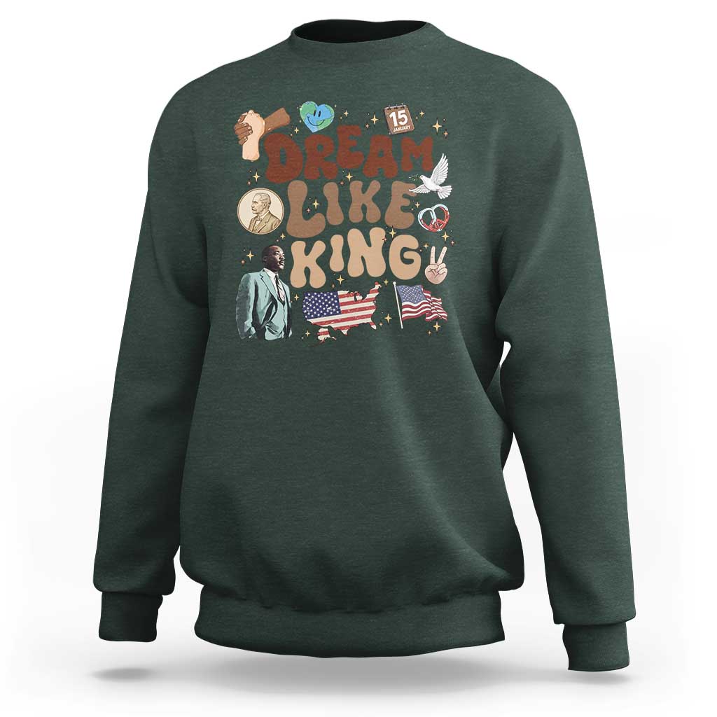 Martin Luther King Jr Sweatshirt Black History Melanin African American - Wonder Print Shop