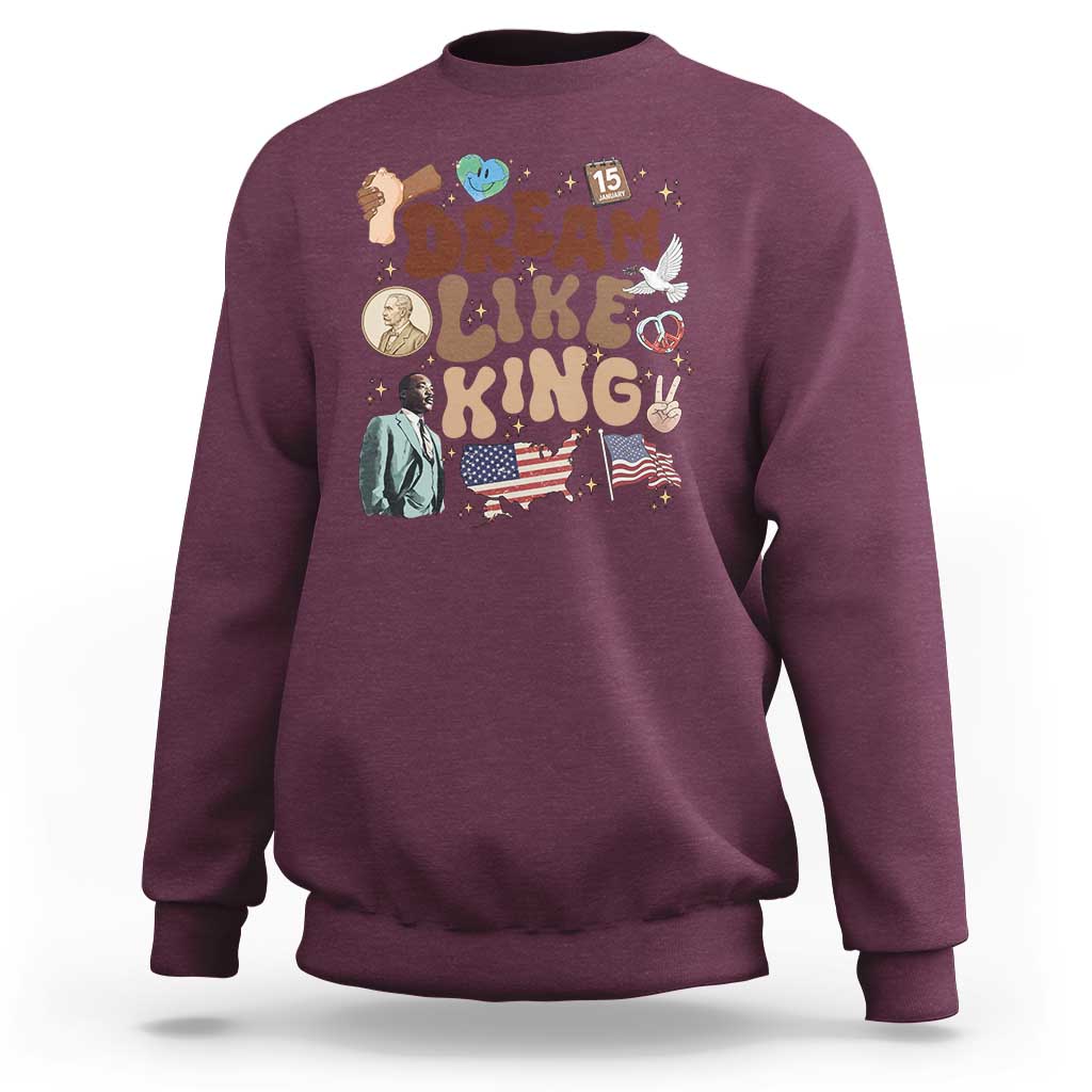 Martin Luther King Jr Sweatshirt Black History Melanin African American - Wonder Print Shop