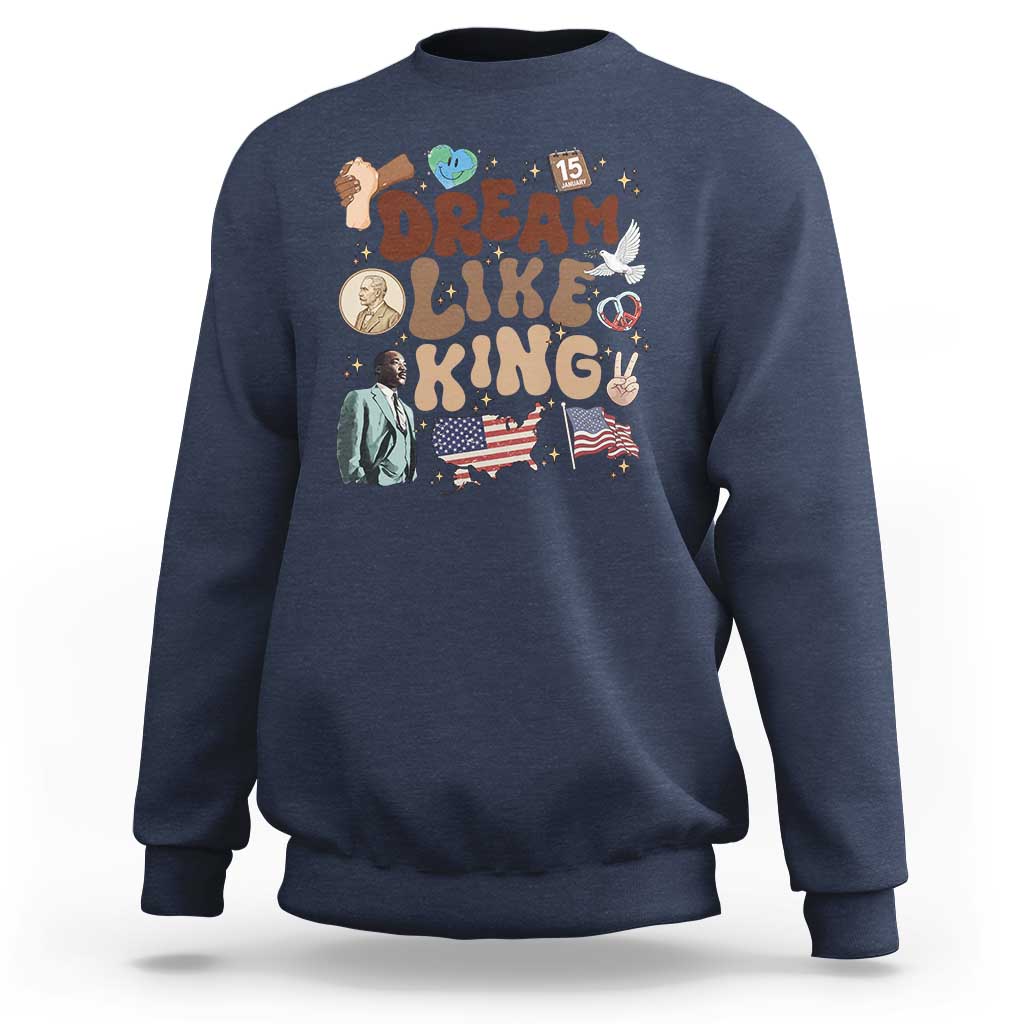 Martin Luther King Jr Sweatshirt Black History Melanin African American - Wonder Print Shop