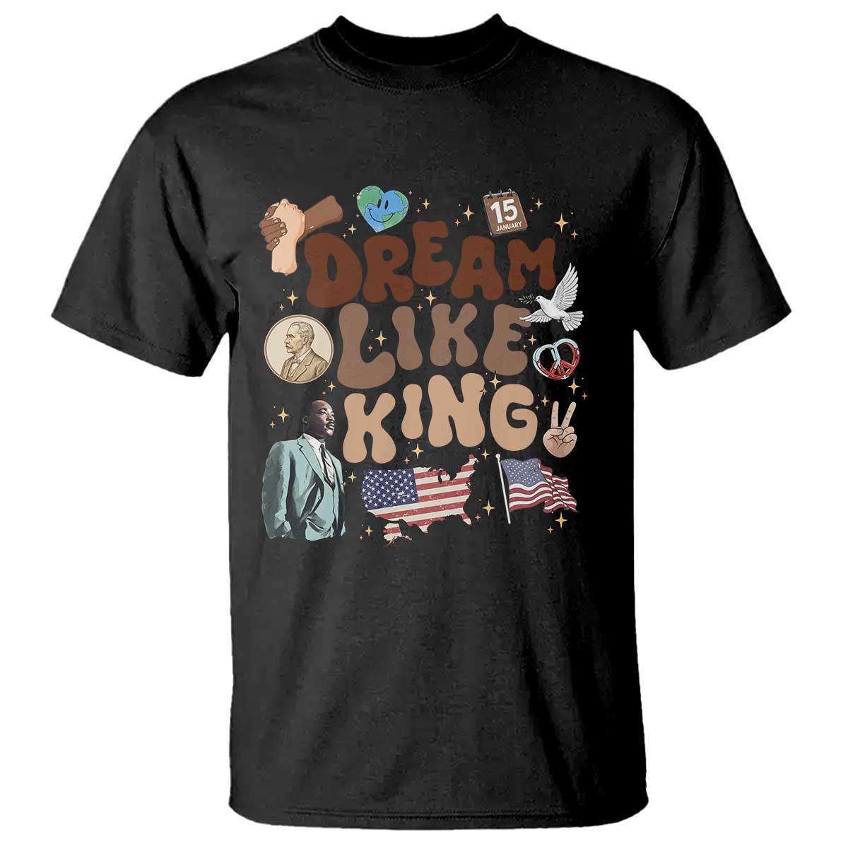 Martin Luther King Jr T Shirt Black History Melanin African American - Wonder Print Shop