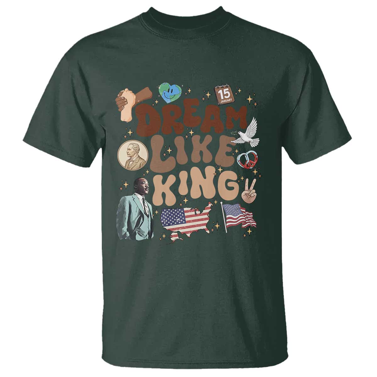 Martin Luther King Jr T Shirt Black History Melanin African American - Wonder Print Shop