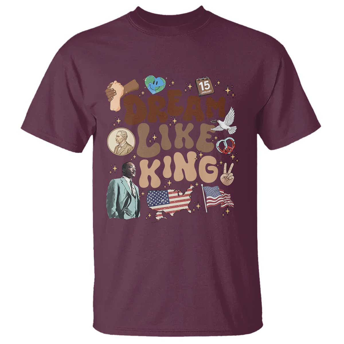 Martin Luther King Jr T Shirt Black History Melanin African American - Wonder Print Shop