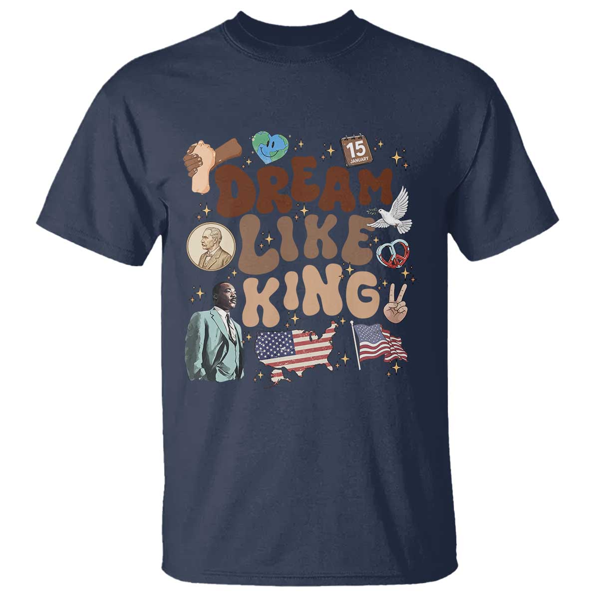 Martin Luther King Jr T Shirt Black History Melanin African American - Wonder Print Shop