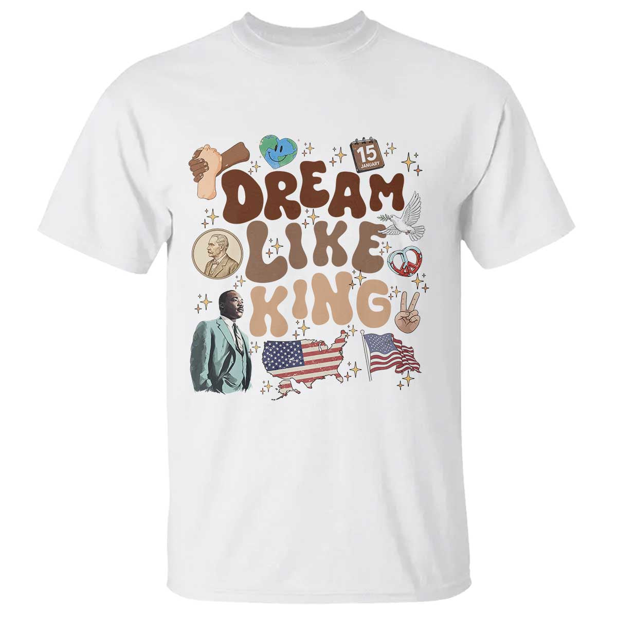Martin Luther King Jr T Shirt Black History Melanin African American - Wonder Print Shop