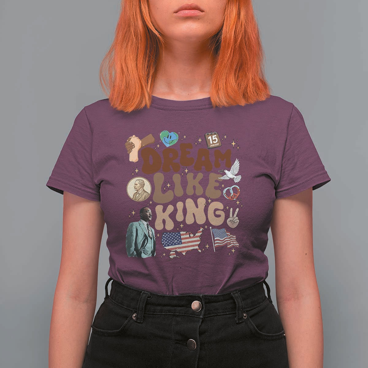 Martin Luther King Jr T Shirt For Women Black History Melanin African American - Wonder Print Shop