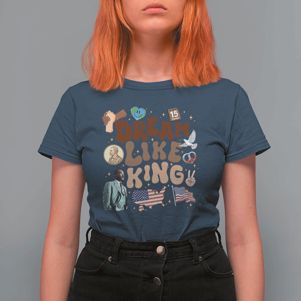 Martin Luther King Jr T Shirt For Women Black History Melanin African American - Wonder Print Shop