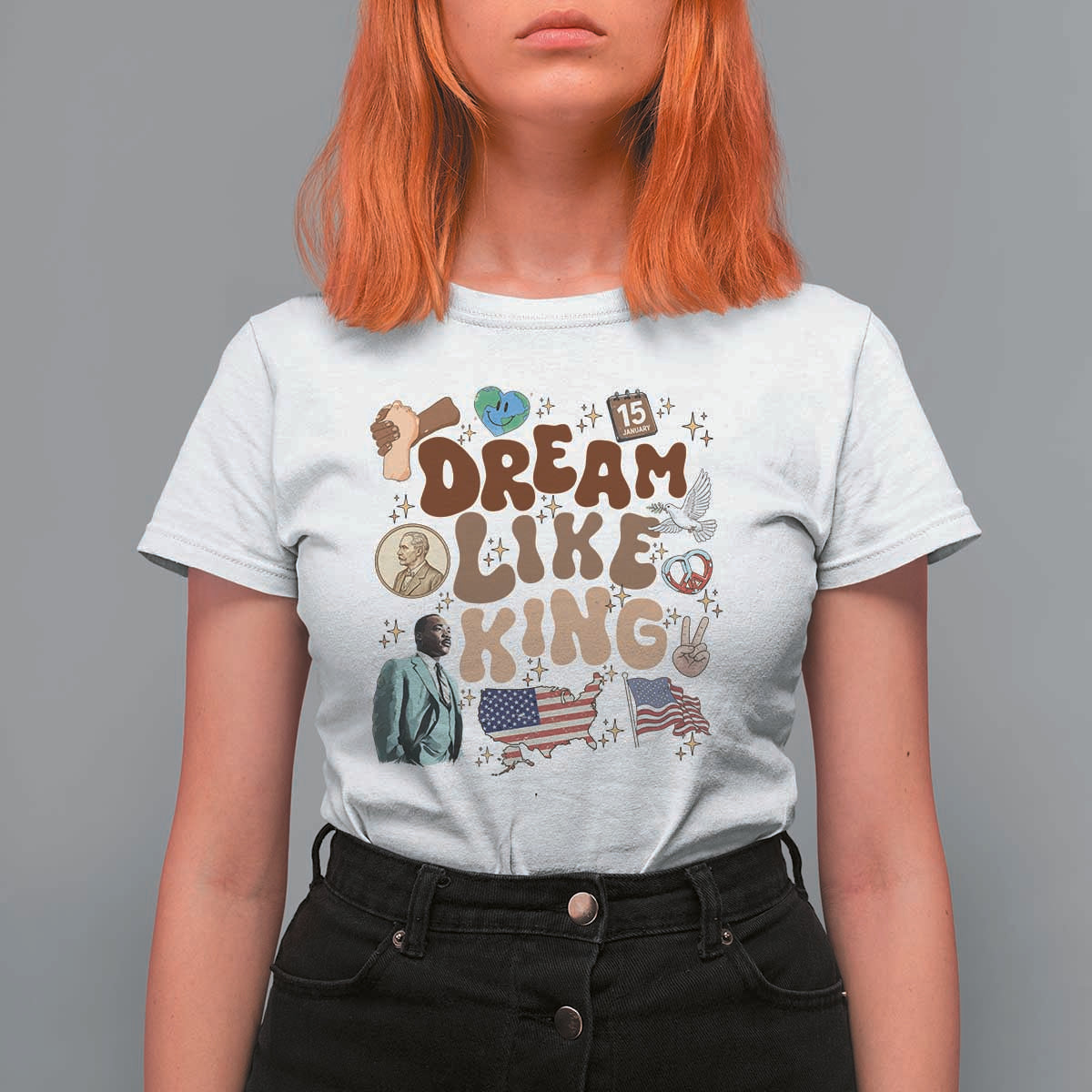 Martin Luther King Jr T Shirt For Women Black History Melanin African American - Wonder Print Shop