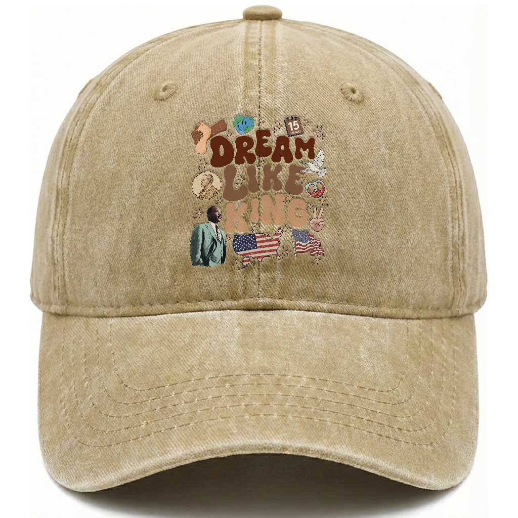 Martin Luther King Jr Washed Cotton Baseball Cap Black History Melanin African American