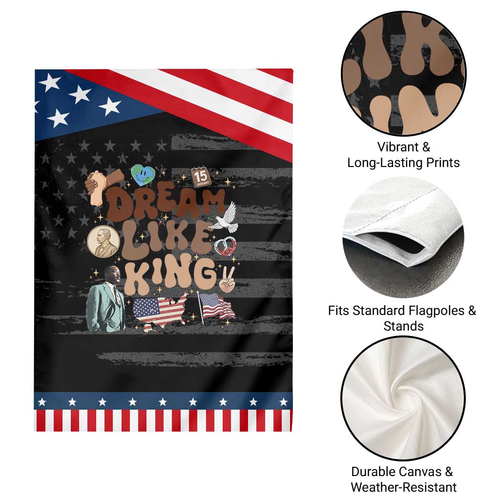 Martin Luther King Jr Garden Flag Black History Melanin African American