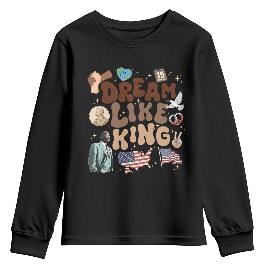 Martin Luther King Jr Youth Sweatshirt Black History Melanin African American - Wonder Print Shop