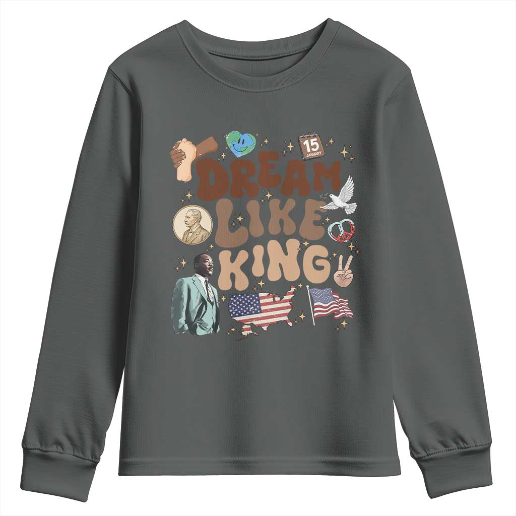 Martin Luther King Jr Youth Sweatshirt Black History Melanin African American - Wonder Print Shop