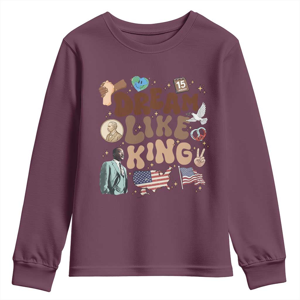 Martin Luther King Jr Youth Sweatshirt Black History Melanin African American - Wonder Print Shop