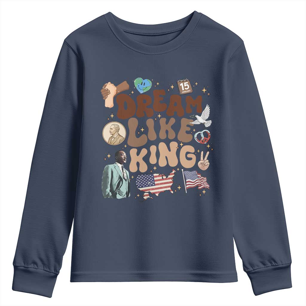 Martin Luther King Jr Youth Sweatshirt Black History Melanin African American - Wonder Print Shop