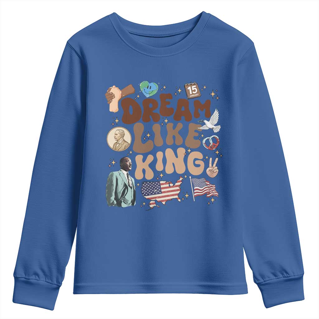 Martin Luther King Jr Youth Sweatshirt Black History Melanin African American - Wonder Print Shop