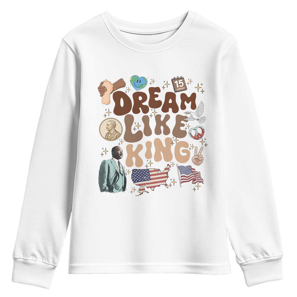 Martin Luther King Jr Youth Sweatshirt Black History Melanin African American - Wonder Print Shop