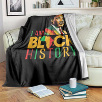 I Am Black History Throw Blanket Martin Luther Jr King African American Pride - Wonder Print Shop