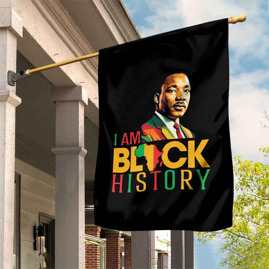 I Am Black History Garden Flag Martin Luther Jr King African American Pride - Wonder Print Shop