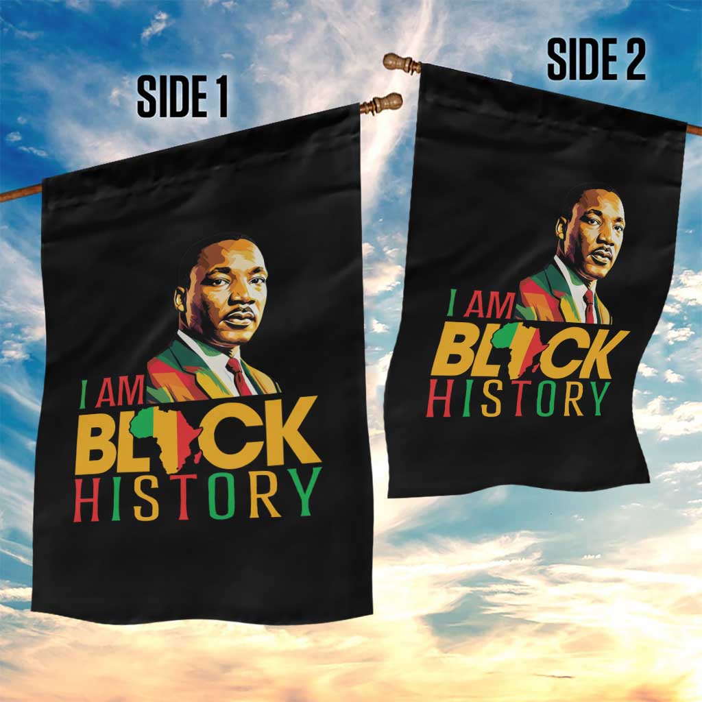 I Am Black History Garden Flag Martin Luther Jr King African American Pride - Wonder Print Shop