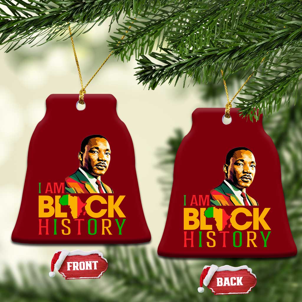 I Am Black History Ceramic Ornament Martin Luther Jr King African American Pride - Wonder Print Shop