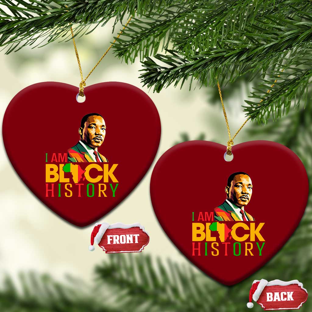 I Am Black History Ceramic Ornament Martin Luther Jr King African American Pride - Wonder Print Shop