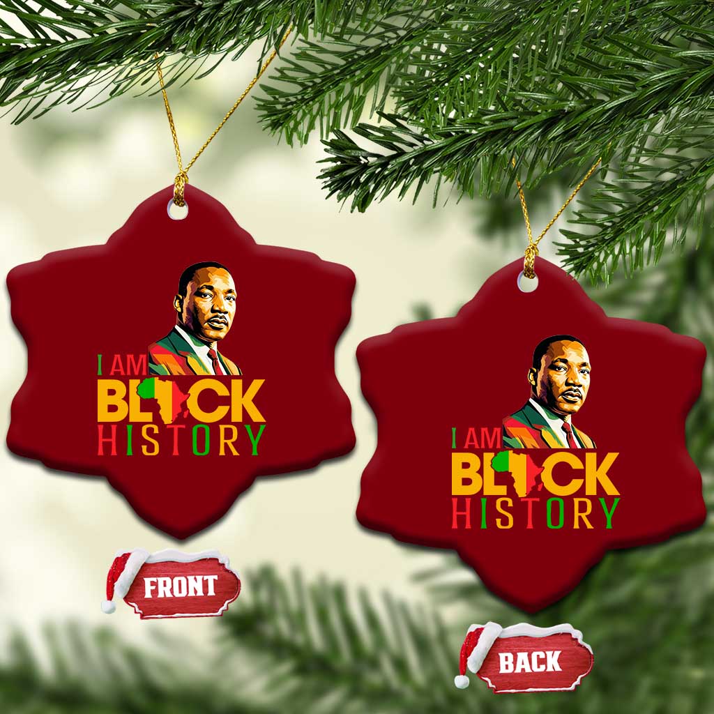 I Am Black History Ceramic Ornament Martin Luther Jr King African American Pride - Wonder Print Shop