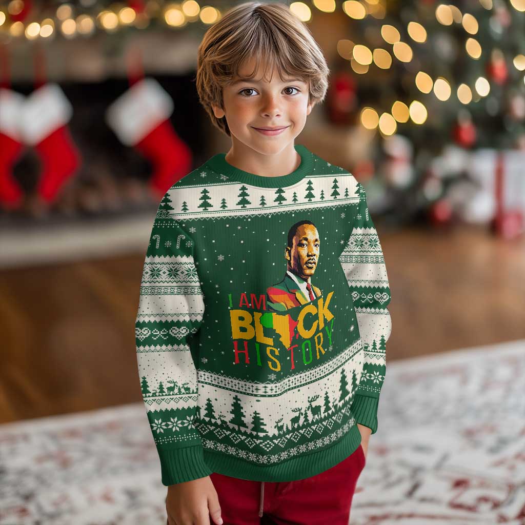 I Am Black History Ugly Christmas Sweater Martin Luther Jr King African American Pride - Wonder Print Shop