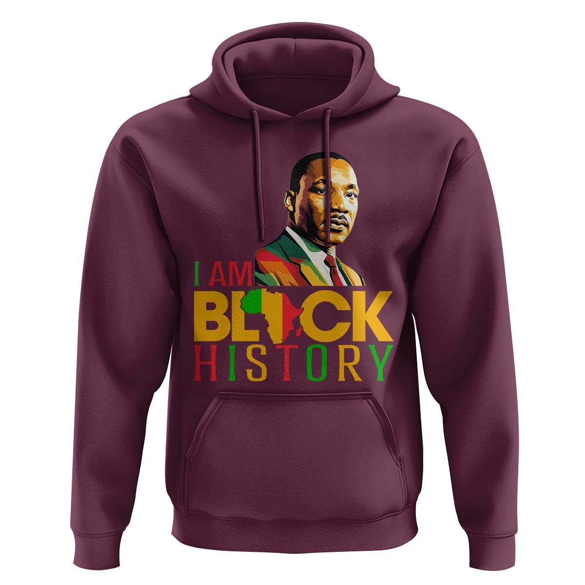 I Am Black History Hoodie Martin Luther Jr King African American Pride - Wonder Print Shop