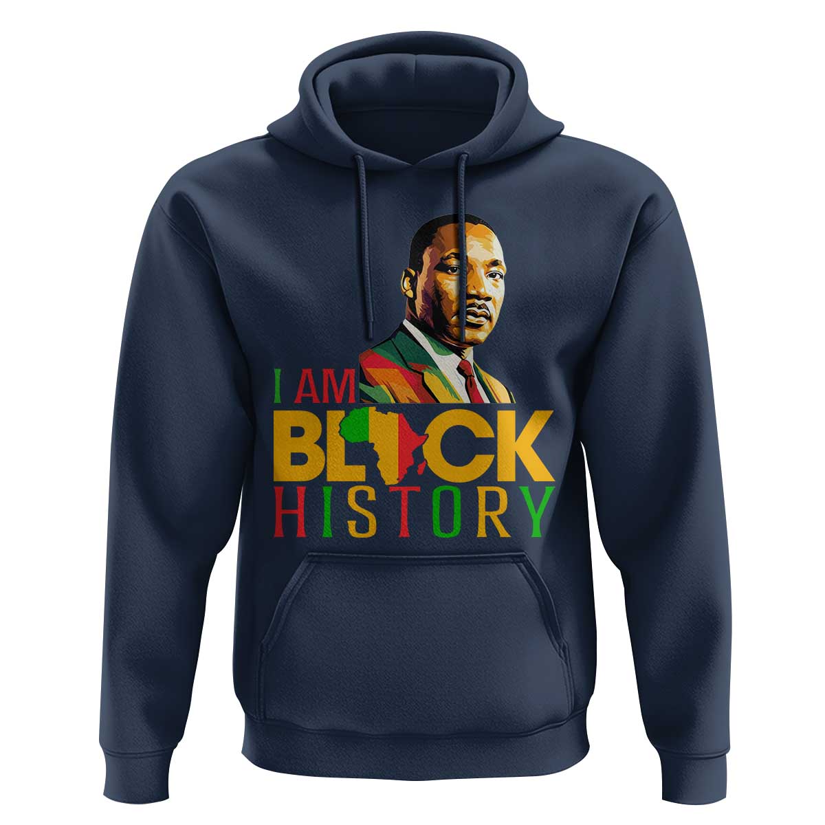 I Am Black History Hoodie Martin Luther Jr King African American Pride - Wonder Print Shop