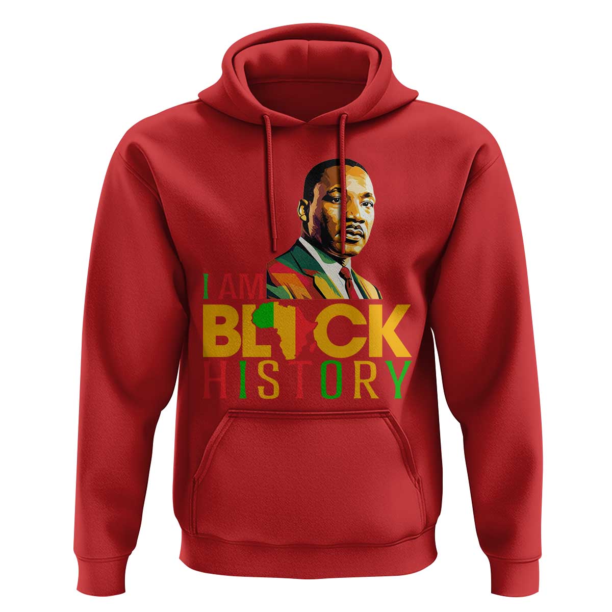 I Am Black History Hoodie Martin Luther Jr King African American Pride - Wonder Print Shop