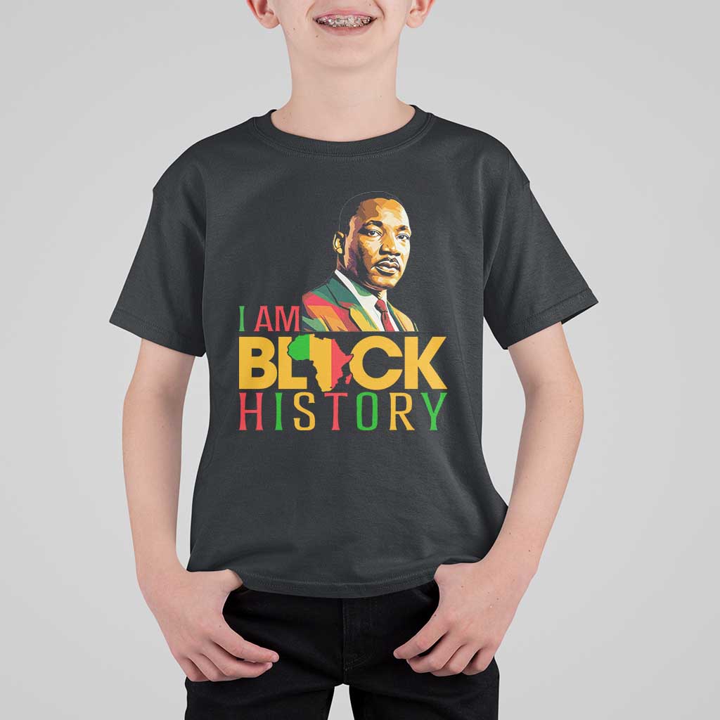 I Am Black History T Shirt For Kid Martin Luther Jr King African American Pride - Wonder Print Shop