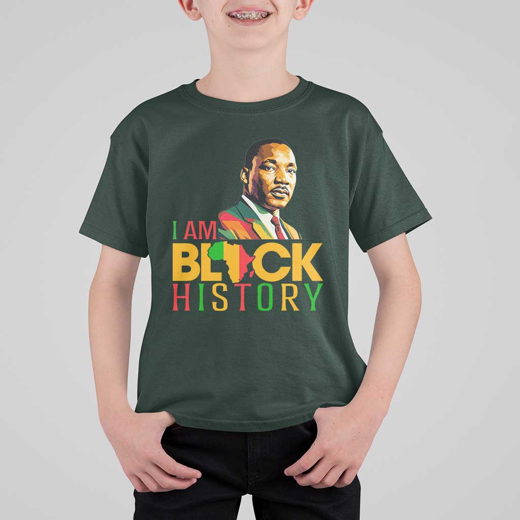I Am Black History T Shirt For Kid Martin Luther Jr King African American Pride - Wonder Print Shop