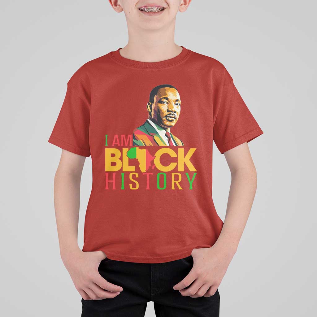 I Am Black History T Shirt For Kid Martin Luther Jr King African American Pride - Wonder Print Shop