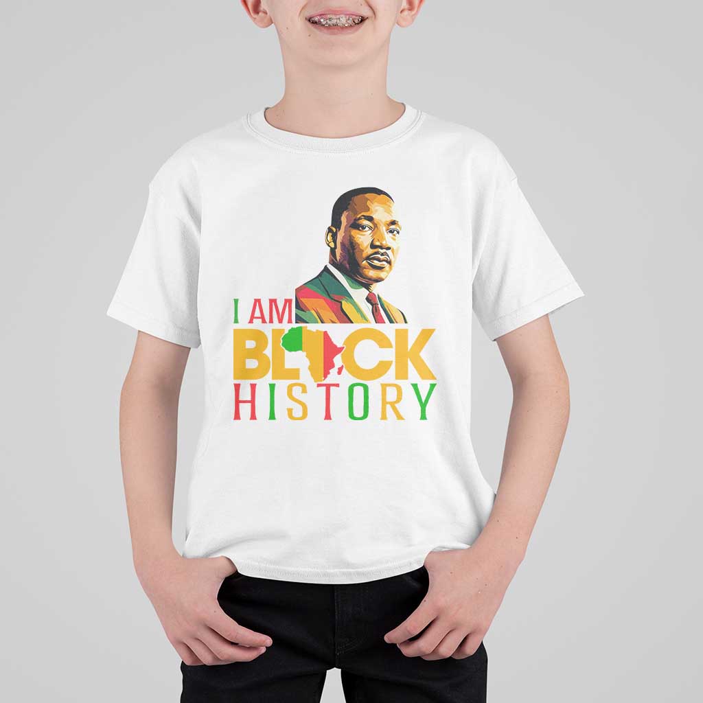 I Am Black History T Shirt For Kid Martin Luther Jr King African American Pride - Wonder Print Shop