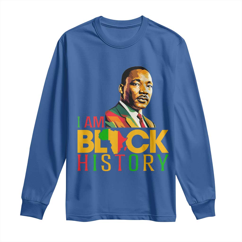 I Am Black History Long Sleeve Shirt Martin Luther Jr King African American Pride - Wonder Print Shop
