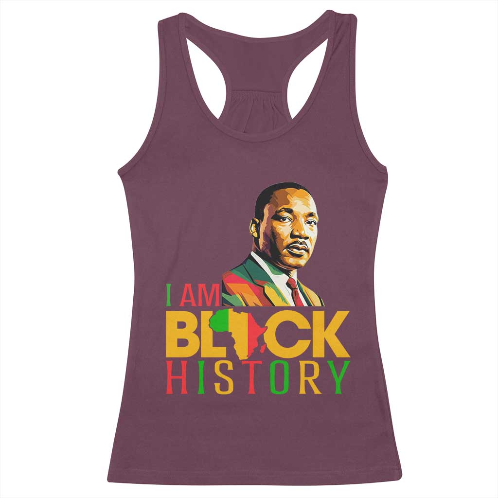 I Am Black History Racerback Tank Top Martin Luther Jr King African American Pride - Wonder Print Shop