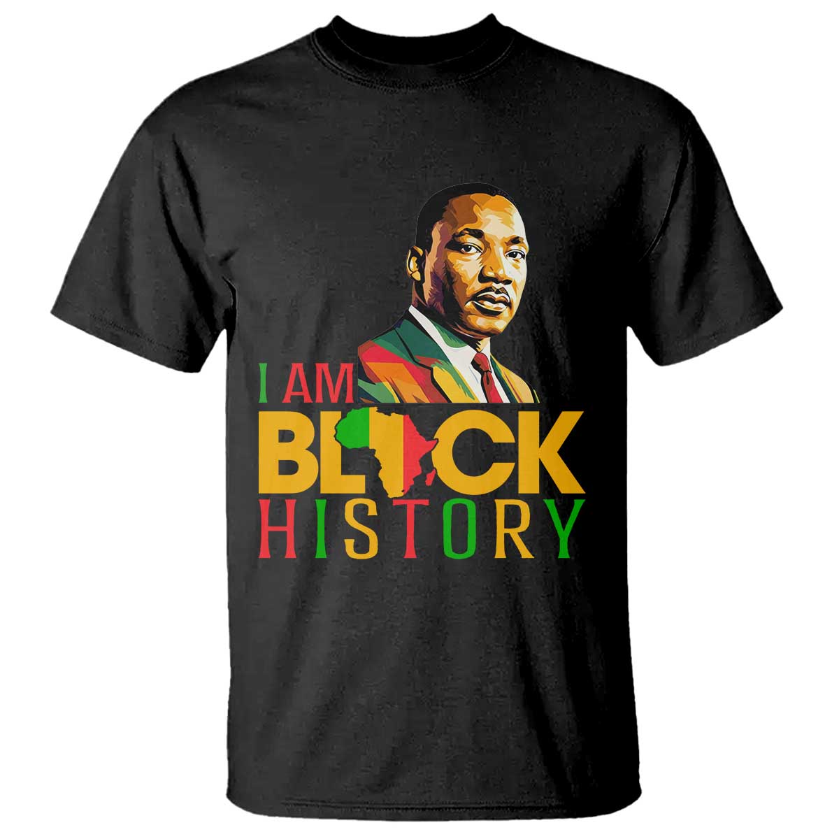 I Am Black History T Shirt Martin Luther Jr King African American Pride - Wonder Print Shop