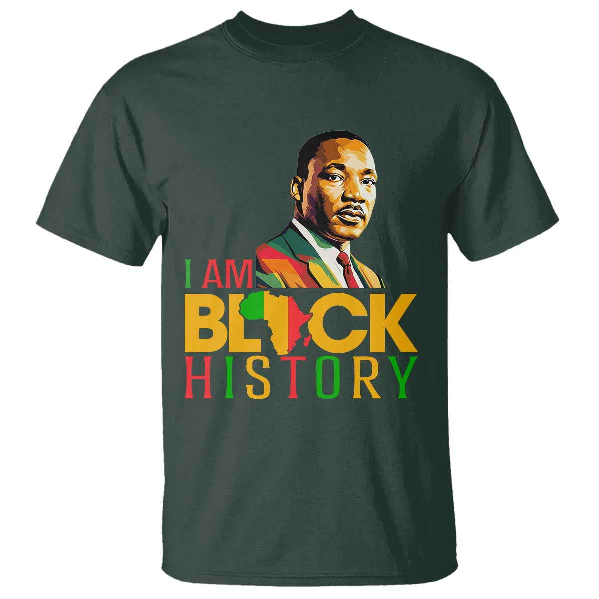 I Am Black History T Shirt Martin Luther Jr King African American Pride - Wonder Print Shop
