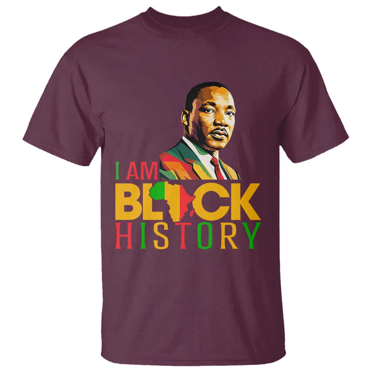 I Am Black History T Shirt Martin Luther Jr King African American Pride - Wonder Print Shop