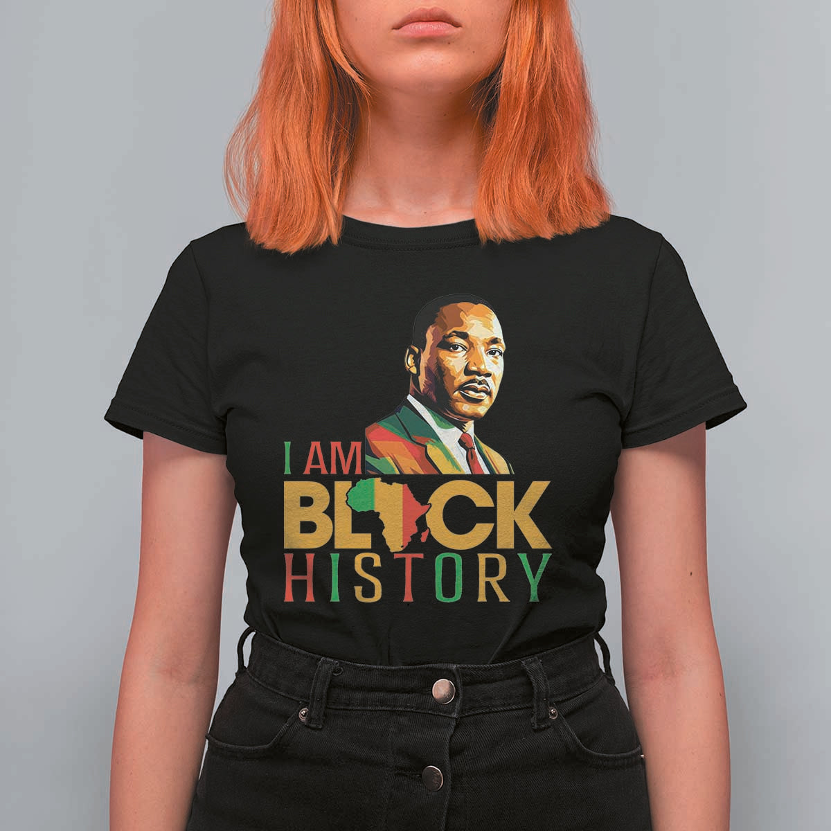 I Am Black History T Shirt For Women Martin Luther Jr King African American Pride - Wonder Print Shop