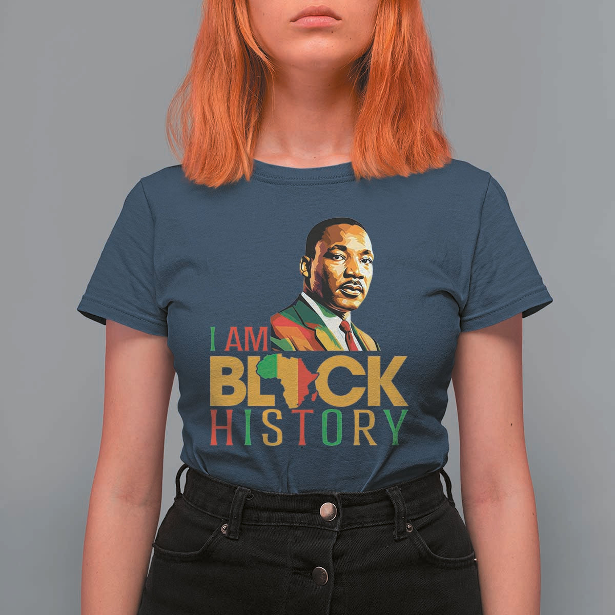 I Am Black History T Shirt For Women Martin Luther Jr King African American Pride - Wonder Print Shop