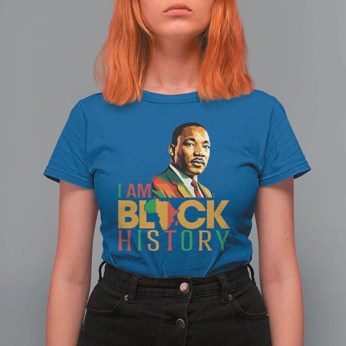 I Am Black History T Shirt For Women Martin Luther Jr King African American Pride - Wonder Print Shop