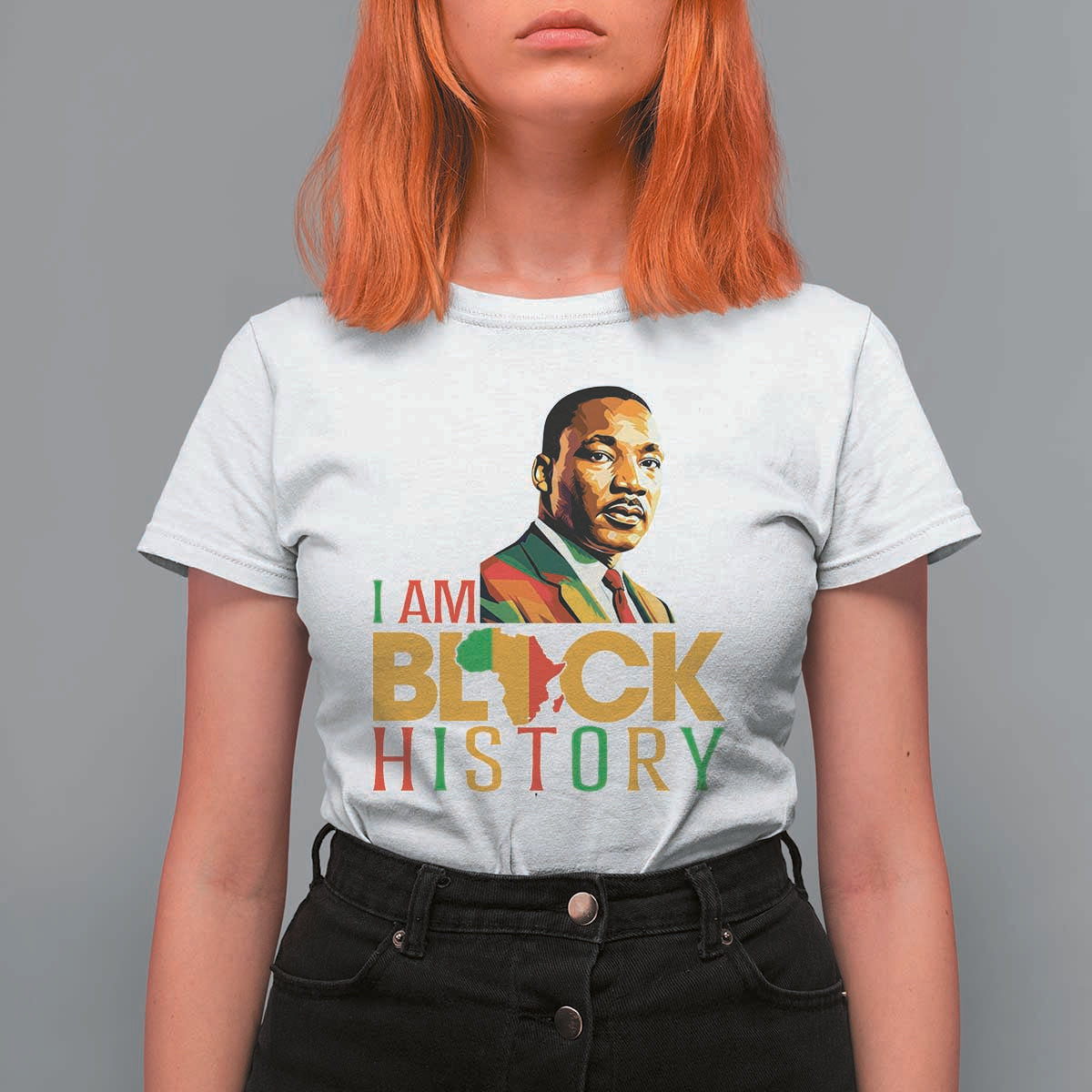 I Am Black History T Shirt For Women Martin Luther Jr King African American Pride - Wonder Print Shop