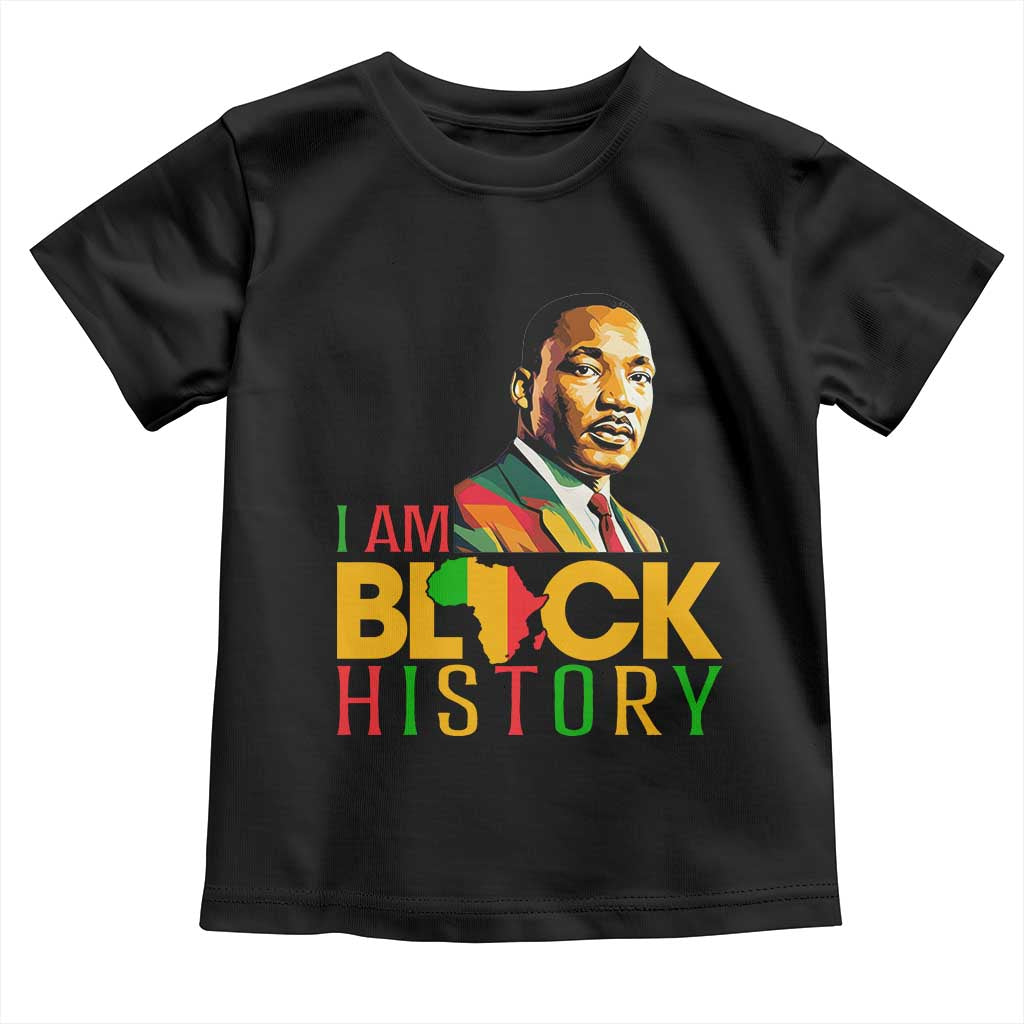 I Am Black History Toddler T Shirt Martin Luther Jr King African American Pride - Wonder Print Shop