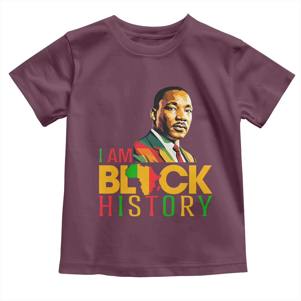 I Am Black History Toddler T Shirt Martin Luther Jr King African American Pride - Wonder Print Shop