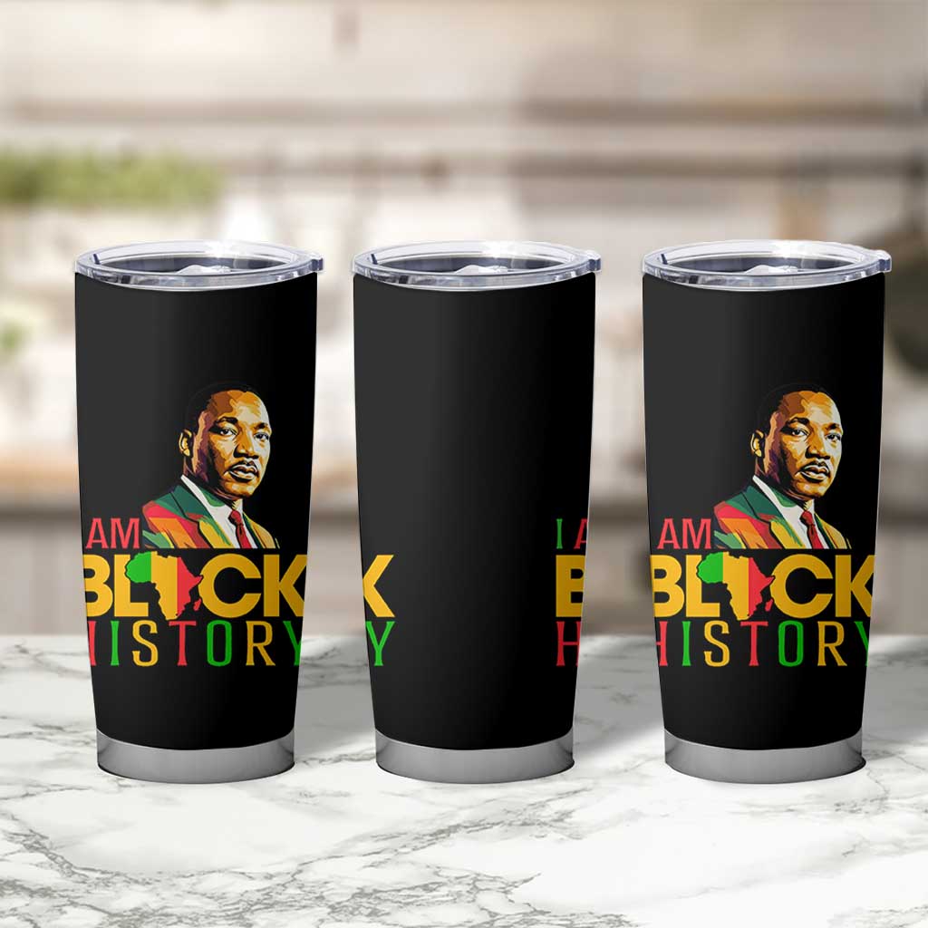 I Am Black History Tumbler Cup Martin Luther Jr King African American Pride - Wonder Print Shop