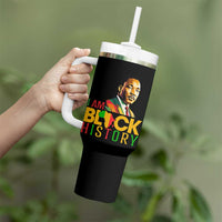 I Am Black History Tumbler With Handle Martin Luther Jr King African American Pride - Wonder Print Shop