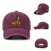 I Am Black History Washed Cotton Baseball Cap Martin Luther Jr King African American Pride